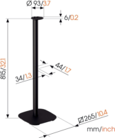 Vogel's SFS 4113 Sonos Era 100 Hangszóró padlóállvány - Fekete