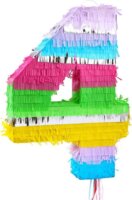 4-es szám formájú pinata - 35 x 7,5 x 50 cm