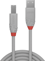 Lindy Anthra Line USB-A apa - USB-B apa 2.0 Adat és töltő kábel - Szürke (2m)
