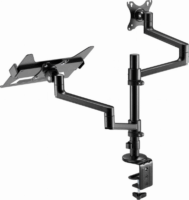 Gembird MA-DA-04 17"-32" Monitor asztali tartó - Fekete (1 Kijelző + Laptop)