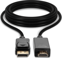 Lindy 36922 Displayport 1.2 - HDMI 1.4 Kábel 2m - Fekete