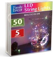 Family Decor 58041B Beltéri LED fényfűzér 5m - Színes