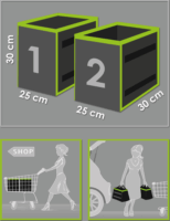 M.N.C. Autós rendszerező csomagtartóba - Fekete / Zöld (2db / csomag)