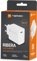 Natec Ribera NUC-2059 USB-C Hálózati Töltő Adapter 20W - Fehér