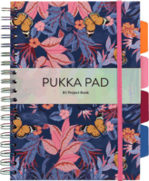 Pukka Pad Project Book Bloom 200 oldalas B5 vonalas spirálfüzet - Többfajta