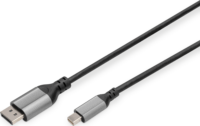 Digitus DB-340106 DisplayPort apa - Mini DisplayPort apa Kábel 2m - Szürke