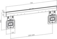 Maclean MC-481 37"-80" LED/LCD TV fali tartó - Fekete