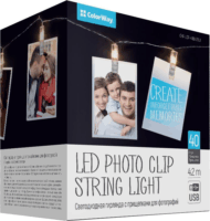 ColorWay Beltéri LED szalag kép tartó csipeszekkel - Meleg fehér