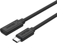 Unitek C14086BK USB-C apa - USB-C anya 3.2 Gen 2 Hosszabbító kábel - Fekete (0.5m)