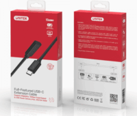 Unitek C14086BK USB-C apa - USB-C anya 3.2 Gen 2 Hosszabbító kábel - Fekete (0.5m)
