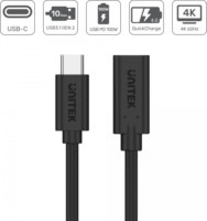 Unitek C14086BK USB-C apa - USB-C anya 3.2 Gen 2 Hosszabbító kábel - Fekete (0.5m)