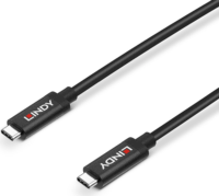 Lindy 43308 USB Type-C apa - USB Type-C apa Adat és töltő kábel - Fekete (5m)