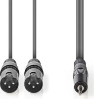 Nedis COTH15310GY15 3.5mm Jack apa - 2x XLR apa Kábel (1.5m)