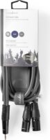 Nedis COTH15310GY15 3.5mm Jack apa - 2x XLR apa Kábel (1.5m)