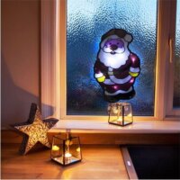 Family Christmas 56530E LED karácsonyi ablak dekoráció - Mikulás