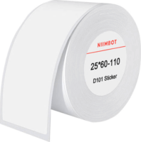 Niimbot 25 x 60 mm Címke hőtranszferes nyomtatóhoz (110 címke / tekercs) - Fehér