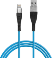 Delight 55438 USB A apa - Lightning apa Szilikon iPhone töltőkábel - Többszínű (1m)