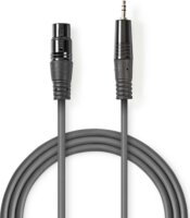 Nedis COTH15300GY15 XLR apa - 3.5mm Jack apa Kábel (1.5m)