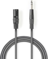 Nedis COTH15100GY30 XLR apa - 6.35mm Jack apa Kábel (3m)