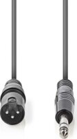 Nedis COTH15100GY30 XLR apa - 6.35mm Jack apa Kábel (3m)