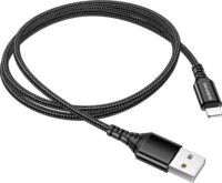 Borofone BX54 USB-A apa - Lightning apa 2.0 iPhone töltőkábel - Fekete (1m)