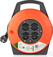 Nedis PECCR10 230V Hosszabbítós kábeldob 4 aljzatos 10m - Fekete/Narancssárga
