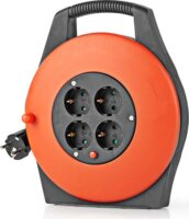 Nedis PECCR10 230V Hosszabbítós kábeldob 4 aljzatos 10m - Fekete/Narancssárga