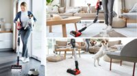 Bosch BCS711PET Porzsák nélküli álló porszívó - Fekete/Piros