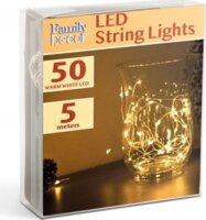 Family Decor 58041A Beltéri LED fényfüzér 5m - Melegfehér