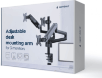 Gembird MA-DA3-01 17"-27" LCD TV/Monitor asztali tartó - Fekete (3 kijelző)