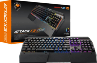 Cougar Attack X3 RGB Speedy (Cherry MX Silver Switch) Vezetékes Mechanikus Gaming Billentyűzet - Magyar