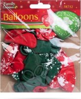 Family Christmas 58752 Karácsonyi Dekorációs lufi szett (12 darabos)