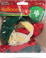 Family Christmas 58754 Karácsonyi Dekorációs lufi szett (12 darabos)