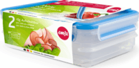 Emsa 513576 CLIP & CLOSE Műanyag ételtároló készlet 0,6L (2 db)