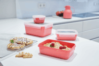 Emsa CLIP & CLOSE Color Műanyag ételtároló készlet (4 db / csomag)