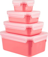 Emsa CLIP & CLOSE Color Műanyag ételtároló készlet (4 db / csomag)