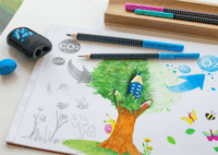 Faber-Castell Jumbo Grip Two Tone Háromszögletű "HB" Grafitceruza - Fekete/Kék