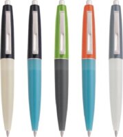 Kikkerland Mini retro Nyomógombos golyóstoll készlet 5 darabos - 1mm / Fekete