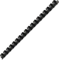 Deli 11mm műanyag spirál 10-20 laphoz - Fekete (22 db / csomag)