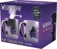 Wednesday 360ml hőre változó bögre felirattal - Fekete