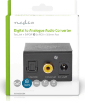 Nedis ACON2510BK Digitális - Analóg konverter - Fekete