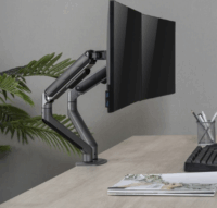 Gembird MA-DA2-05 17"-32" LCD TV/Monitor asztali tartó - Szürke (2 kijelző)