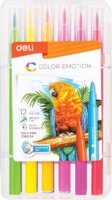 Deli Color Emotion Ecsetfilc készlet - Vegyes színek (12 db / csomag)