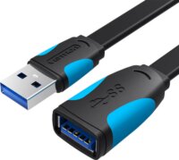 Vention VAS-A13-B200 USB-A apa - USB-A anya hosszabbító kábel - Fekete/Kék (2m)