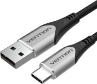 Vention CODHF USB-A apa - USB-C apa 2.0 Adat és töltő kábel - Fekete/Szürke (1m)