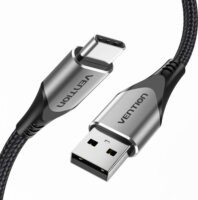 Vention CODHF USB-A apa - USB-C apa 2.0 Adat és töltő kábel - Fekete/Szürke (1m)