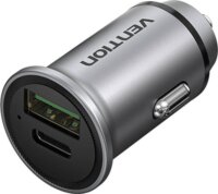 Vention FFBH0 1x USB Type-A / 1x USB Type-C Autós töltő - Szürke (20W)