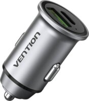 Vention FFBH0 1x USB Type-A / 1x USB Type-C Autós töltő - Szürke (20W)