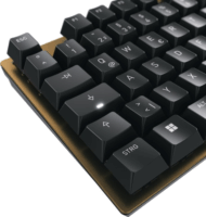 Cherry KC 200 MX2A Silent Red USB Billentyűzet Fekete/Barna - Német
