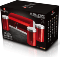 Berlinger Haus BH/6729 Kenyértartó 3 részes tároló szettel - Piros